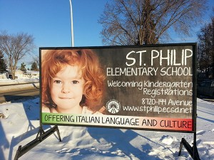 Winnipeg School Portable Signs